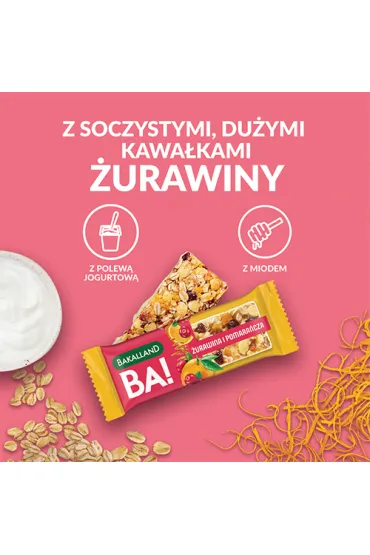Bakalland Ba! Baton zbo�owy �urawina i pomara�cza 40 g