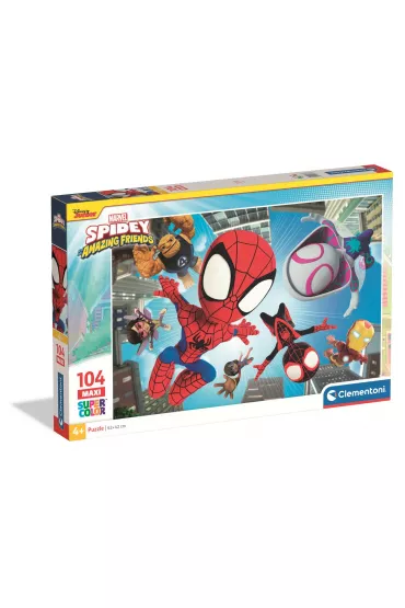 Puzzle 104 Maxi Super Kolor Spidey And His Amazing Clementoni