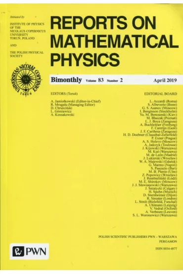Reports on Mathematical Physics 83/2 Polska - Andrzej Jamio�kowski, Ryszard Mruga�a