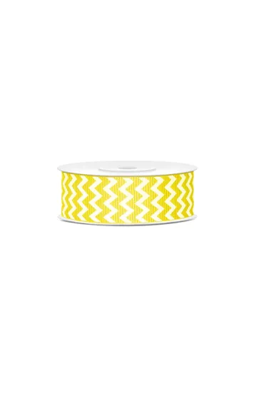 PartyDeco Tasiemka rypsowa ��ta 25mm/10m