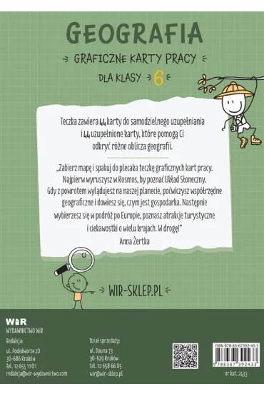 Geografia. Graficzne karty pracy dla klasy 6 - Anna  �ertka