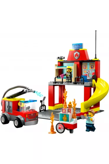 LEGO City Remiza straacka i wz straacki 60375