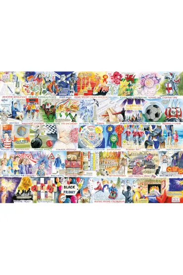 Puzzle 1000 Rok w Wielkiej Brytanii 113711 Gibsons