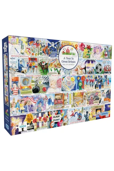 Puzzle 1000 Rok w Wielkiej Brytanii 113711 Gibsons