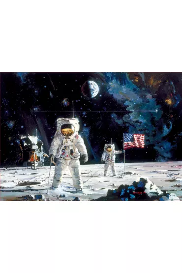 Puzzle 1000 el. Pierwsi ludzie na ksi�ycu Educa