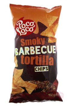 Poco Loco Tortilla chips o smaku BBQ Smoky Barbecue 450 g