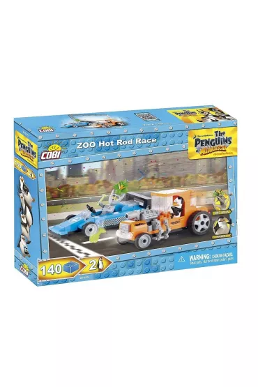 Klocki Pingwiny z Madagaskaru 26155 140 klock�w zoo hot rod race 26155 *