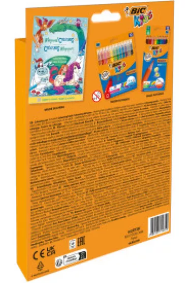 BIC Kids Igloo Colouring Set CFP+CP Zestaw z kolorowank Pudeko 12+12+1 szt.