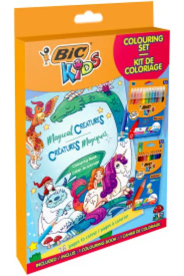 BIC Kids Igloo Colouring Set CFP+CP Zestaw z kolorowank Pudeko 12+12+1 szt.