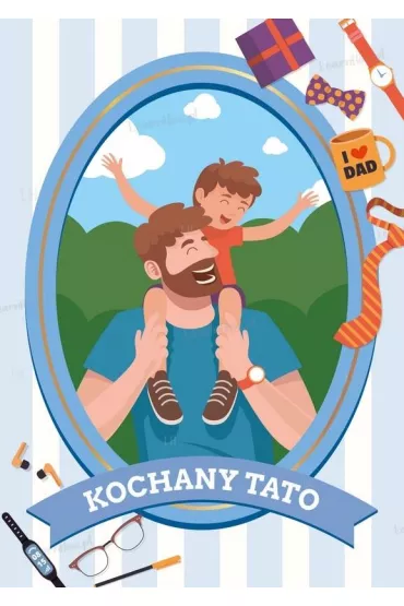 LearnHow Kartka okoliczno�ciowa kochany tato 5 szt.