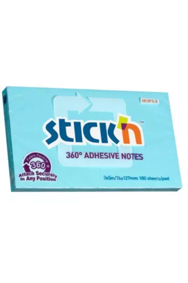 Stickn Notes samoprzylepny niebieski 360 stopni 100 szt.