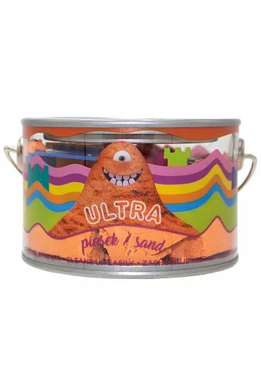 Ultra Piasek pomara�czowy - puszka 200g + 5 foremek Zamek Epee
