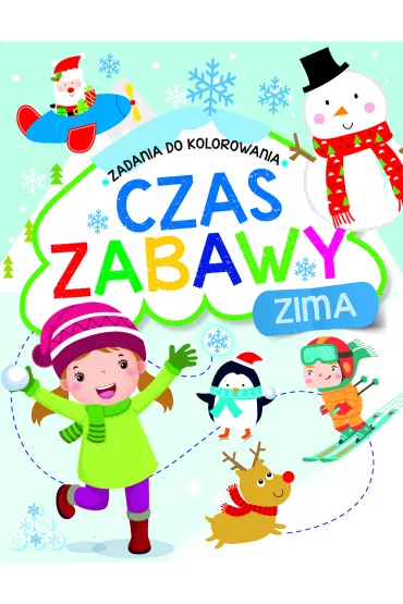 Zadania do kolorowania. Czas zabawy. Zima