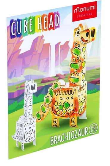 Kolorowanka 3D CubeHead Dino Brachiozaur