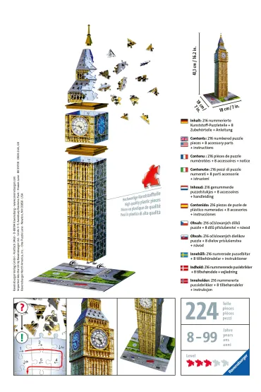 Puzzle 216 el. 3D Big Ben Ravensburger