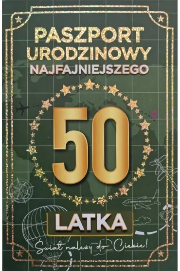 Yeku Karnet Urodziny 50 Nowy paszport m�skie