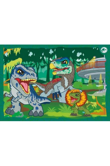 Puzzle 4w1 - SuperColor. Jurrasic World (12+16+20+24 el.) Clementoni