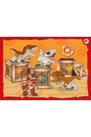 Puzzle 4w1 - SuperColor. Jurrasic World (12+16+20+24 el.) Clementoni