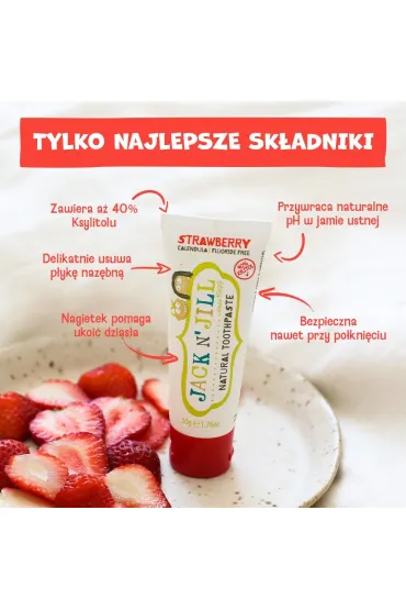 Jack Njill Jack N' Jill, Naturalna pasta do z�b�w bez fluoru dla dzieci, 6m+ 50 g