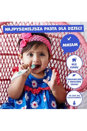 Jack Njill Jack N' Jill, Naturalna pasta do z�b�w bez fluoru dla dzieci, 6m+ 50 g