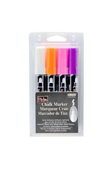 Marvy Markery kredowe Bistro Chalk 4 kolory