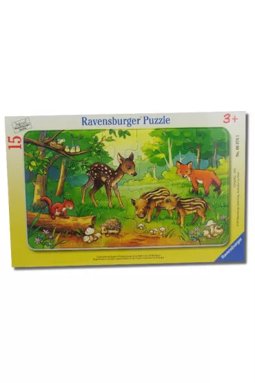 Puzzle 15 el. Le�ne zwierz�ta Ravensburger