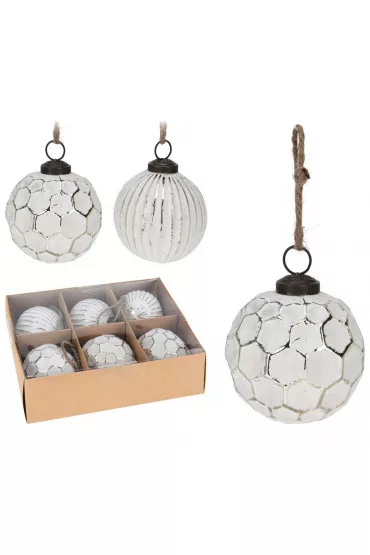 H&S Decoration Bombki Vintage 10 cm 6 szt.