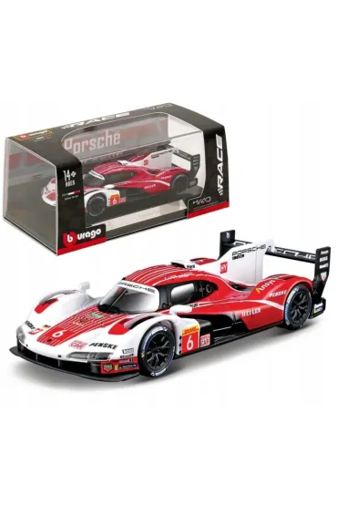 Bburago model 1:43 porsche 963 white/red