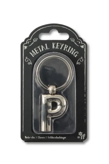 If Silver Letter Keyring - brelok do kluczy litera P