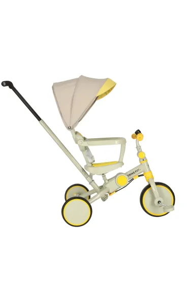Rowerek tr�jko�owy TRIKE FIX V4 ��to-szary z daszkiem