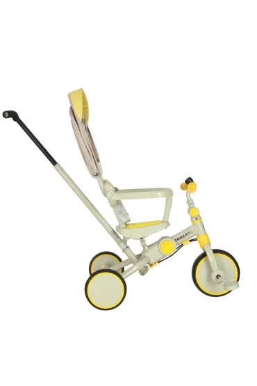 Rowerek tr�jko�owy TRIKE FIX V4 ��to-szary z daszkiem