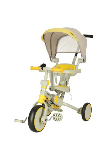 Rowerek tr�jko�owy TRIKE FIX V4 ��to-szary z daszkiem