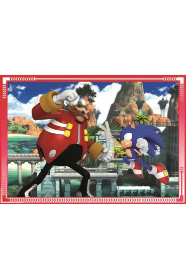 Puzzle 4w1 - SuperColor. Sonic (12+16+20+24 el.) Clementoni
