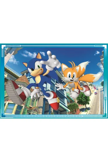 Puzzle 4w1 - SuperColor. Sonic (12+16+20+24 el.) Clementoni
