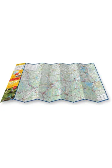 Mazury i Warmia. Laminowana mapa i przewodnik 2w1