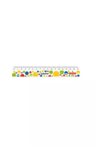 Herlitz Linijka plastikowa Smiley World Rainbow 17 cm