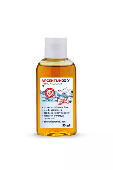 Argentum200 Srebro Koloidalne (50 ppm) - �el do twarzy i r�k 50 ml