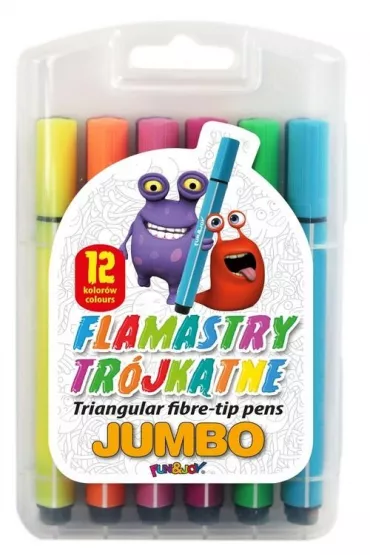Titanum Flamastry Jumbo tr�jkatne w etui 12 szt.