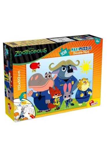 Puzzle dwustronne maxi 108 el. Zwierzogr�d Lisciani