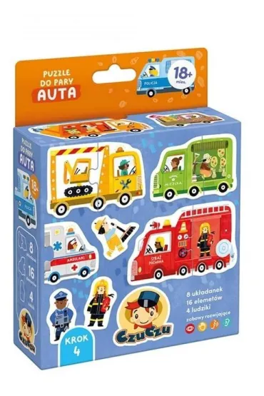 CzuCzu Puzzle do pary Auta 18 mies.+ Bright Junior Media