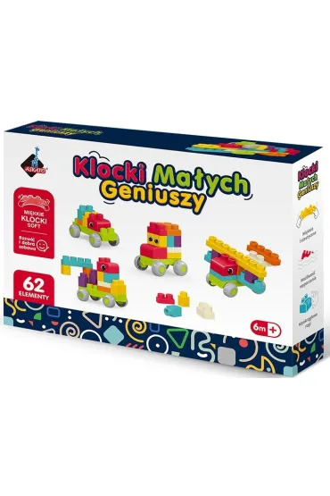 Klocki ma�ych geniuszy Soft mi�kkie 62el