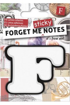 If Forget me sticky. Notes kart samoprzylepne litera F
