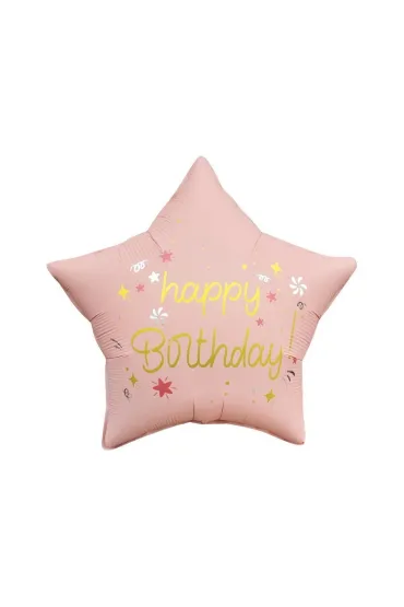 Godan Balon foliowy Gwiazda Happy Birthday 44cm