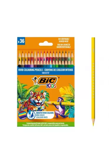 Bic Kredki drewniane Kids Smooth ECO 36 szt