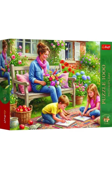 Puzzle 1000 Mother's Day: Rodzina w ogrodzie TREFL