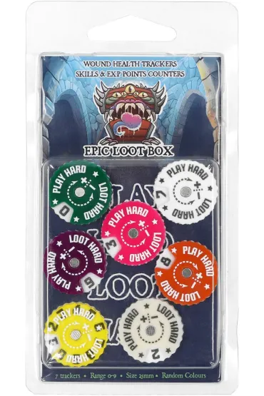 Epic Loot Box Trackers Counters Range 0-9 25mm Random Colours
