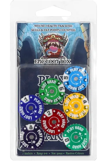 Epic Loot Box Trackers Counters Range 0-9 25mm Random Colours