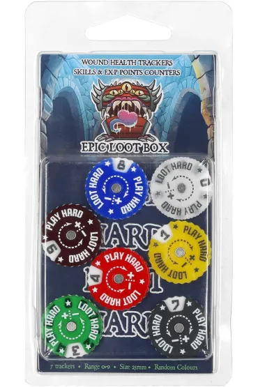 Epic Loot Box Trackers Counters Range 0-9 25mm Random Colours