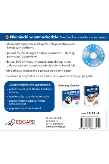 Audiobook Niemiecki w samochodzie - Niezb�dne zwroty i wyra�enia CD