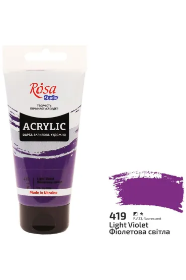 Rosa Farba akrylowa light violet 419 75ml 75 ml